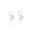 Brinco Argola Cristais Coloridos 6 mm Ródio Branco
