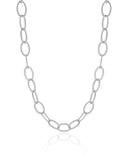 Choker Elos Ovais 7 mm Ródio Branco