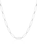 Choker Elos Ovais 5 mm Ródio Branco