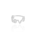 Anel de Dedinho Love Liso Tamanho 13 Ródio Branco