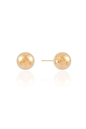 Brinco Bola Lisa 12 mm Banhado a Ouro 18K