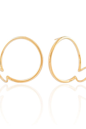 Brinco Argola Tubo 3.3 cm Banhado a Ouro 18K