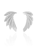 Brinco Asa Lisa 5.5 cm Ródio Branco