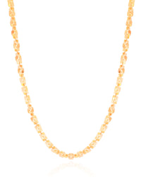 Gargantilha Elos Quadrados 4 mm Banhado a Ouro 18K - 45 cm