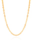 Gargantilha Elos Quadrados 4 mm Banhado a Ouro 18K - 45 cm