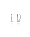 Brinco Argola Oval Click Detalhe Bolinhas Lisa