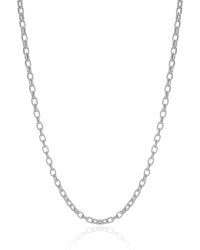 Gargantilha Elos 3 mm Ródio Branco