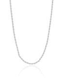 Choker Cordão Baiano 2 mm Ródio Branco