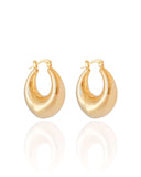 Brinco Argola Tubo Liso Fecho Italiano 3.1 cm Banhado a Ouro 18K