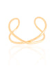 Bracelete Tubo X liso Banhado a Ouro 18K