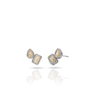 Brinco Ponto de Luz Duplo Champagne Nude
