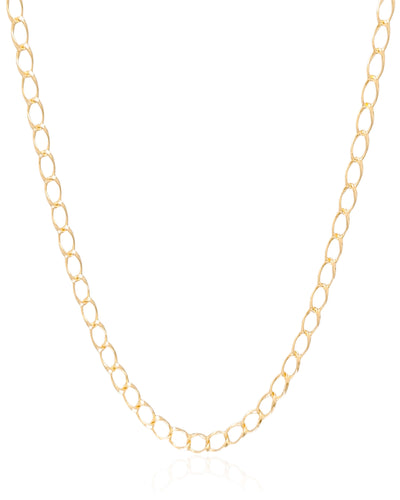 Colar Elos Trabalhados Banhado a Ouro 18K - 45 cm