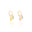 Brinco Argola Cristais Coloridos 6 mm Banhado a Ouro 18K