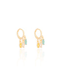 Brinco Argola Cristais Coloridos 6 mm Banhado a Ouro 18K