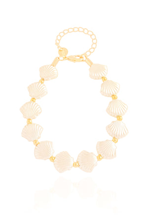 Pulseira Mini Conchas Banhado a Ouro 18K