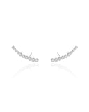 Ear Cuff Cravejado Cristal 2.4 cm Ródio Branco