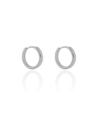 Brinco Argola Click Lisa 1.7 cm Ródio Branco
