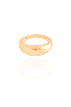 Anel Liso Tamanho 15 Banhado a Ouro 18K