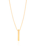 Gargantilha Masculina Palito Liso 2.5 cm Banhado a Ouro 18K - 70 cm