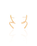 Brinco Orgânico Espiral Liso 2.7 cm Banhado a Ouro 18K