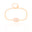 Pulseira Elos Retangulo Cristal Banhado a Ouro 18K