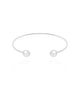 Bracelete Fio Detalhe Redondo Liso Ródio Branco