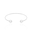 Bracelete Fio Detalhe Redondo Liso Ródio Branco