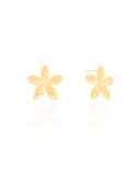 Brinco Flor 2.0 cm Banhado a Ouro 18K