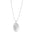 Gargantilha Veneziana Oval Liso Ródio Branco - 45 cm