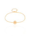 Pulseira Veneziana Bola Lisa 10 mm Banhado a Ouro 18K