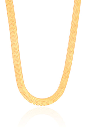 Choker Malha Fita 7 mm Banhado a Ouro 18K