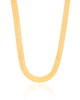Choker Malha Fita 7 mm Banhado a Ouro 18K