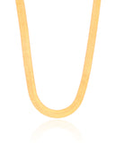 Choker Malha Fita 7 mm Banhado a Ouro 18K