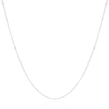 Gargantilha Longa Grumet Losango Ródio Branco