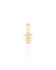 Pingente Filha Menina Cravejada Cristal 1.5 cm Banhado a Ouro 18K