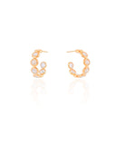 Brinco Argola Pontos de Luz Cristal 1.7 cm Banhado a Ouro 18K