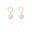 Brinco Argola Click Howlita 3.0 cm Banhado a Ouro 18K