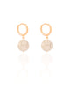 Brinco Argola Click Howlita 3.0 cm Banhado a Ouro 18K