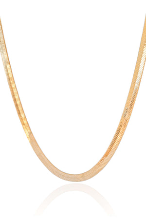 Choker Malha Fita 5 mm Banhado a Ouro 18K