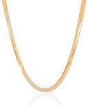 Choker Malha Fita 5 mm Banhado a Ouro 18K