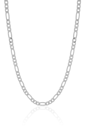 Choker Fígaro 4 mm Ródio Branco