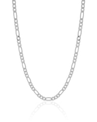 Choker Fígaro 4 mm Ródio Branco