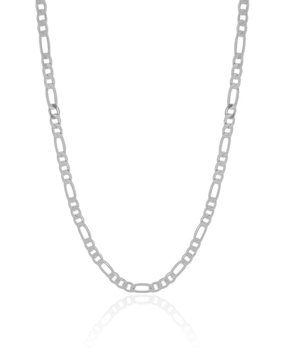 Choker Fígaro 4 mm Ródio Branco