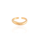 Anel Ajustável Liso Tamanho G Banhado a Ouro 18K