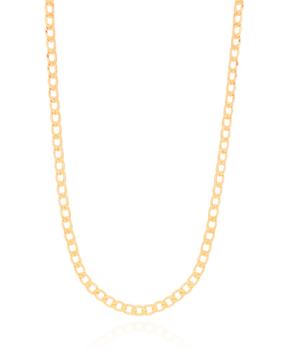 Colar Masculino Grumet 4 mm Banhado a Ouro 18K - 60 cm