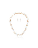 Conjunto Gargantilha Riviera Gota Cristal com Fecho Gaveta Click e Brinco