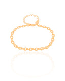 Pulseira Elos Torcidos 4 mm Banhado a Ouro 18K