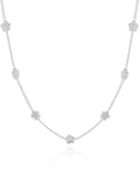 Choker Elos Estrelas Lisas Ródio Branco