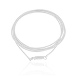 Pulseira Corda de Violão Ródio Branco