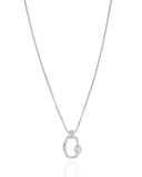 Gargantilha Veneziana com Pingente Orgânico e Gota Cristal - 45 cm